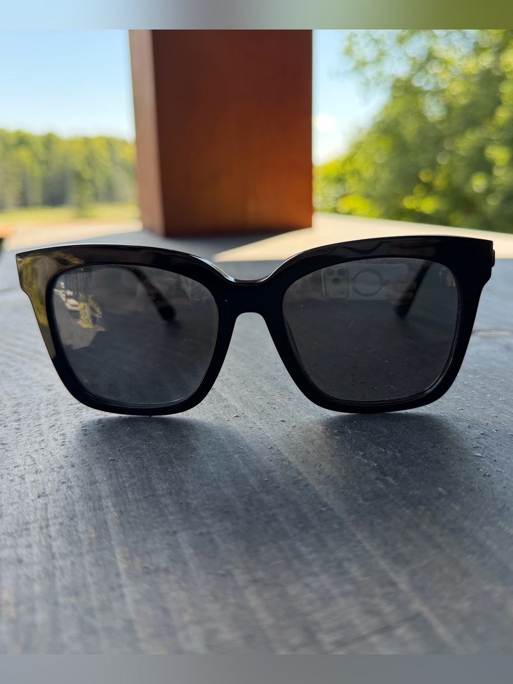 Diff Eyewear Black Oversized Sunglasses